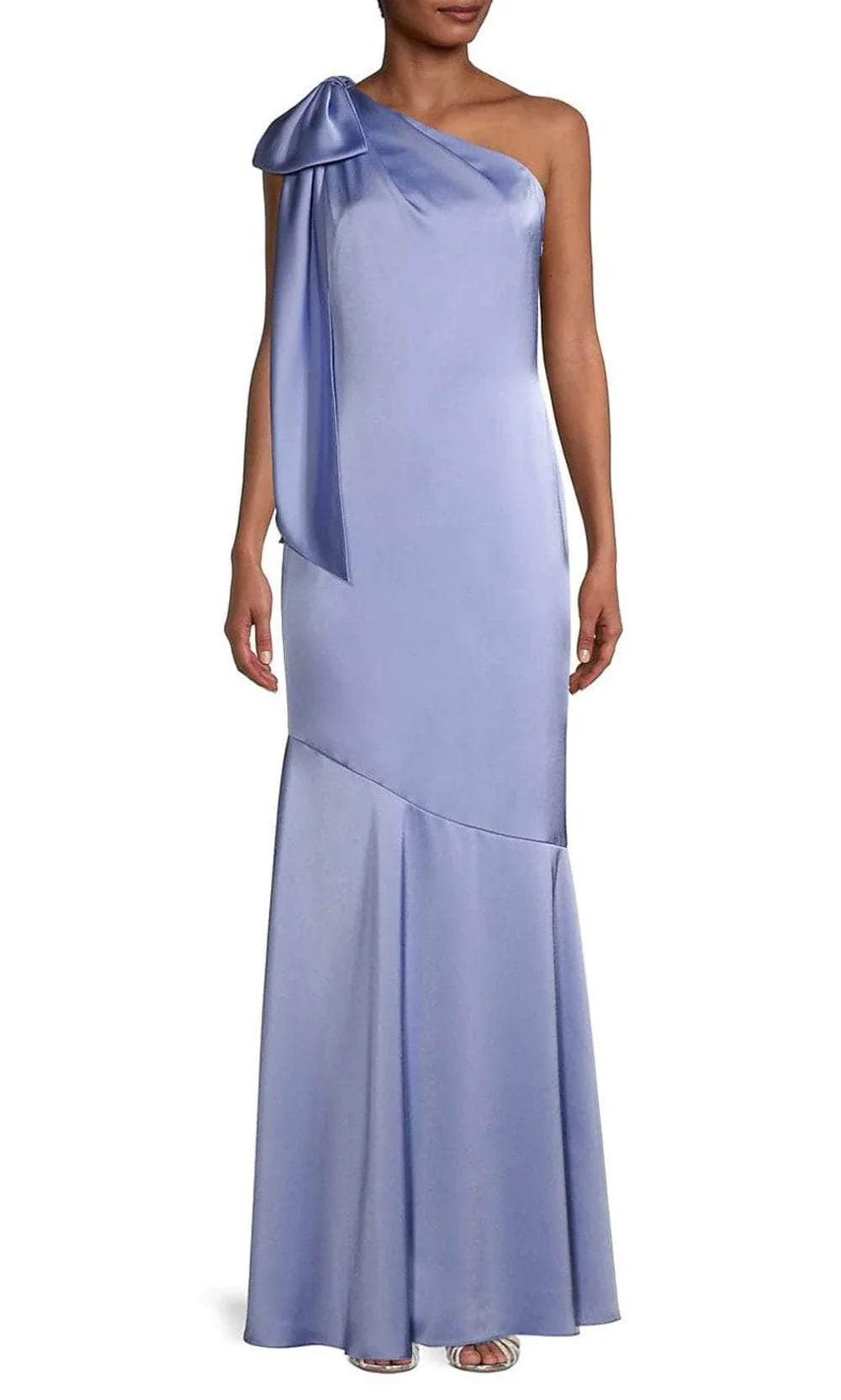 Formal Women's Dresses/ One-Shoulder Floor Length Oversized Bow Sleeveless Back Zipper Prom Dress Evening Dress